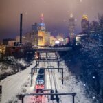 Snowy Scene in Cleveland